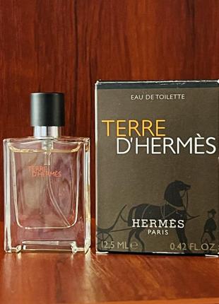 Миниатюра туалетной воды terre d’hermès 12,5 ml