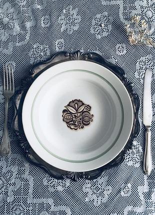 🔥 тарелка 🔥 винтаж старинная фаянс дома