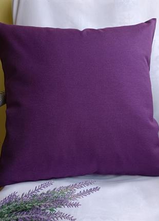 Декоративная наволочка 40*40 см  фиолетовая для декора интерьера1 фото