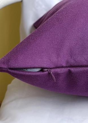 Декоративна наволочка  40*40 см темно  фіолетова для декора інтер'єра2 фото