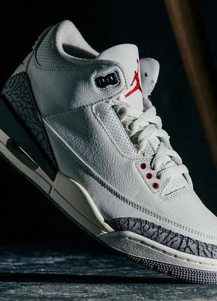 Кросівки nike air jordan 3 retro white cement reimagined dn3707-100 оригінал