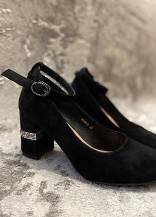 Женские туфли на каблуке черные style bruno3 фото
