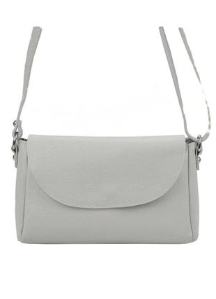 Жіноча шкіряна сумка luka 19-56 dollaro світло сірий -
