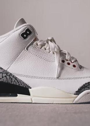 Кроссовки nike air jordan 3 retro white cement reimagined оригинал dn3707-1008 фото