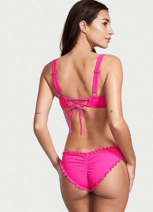 Розовый купальник в стиле барби barbie victoria's secret 34в xs s с рюшами мягкая чашка с чашечками2 фото