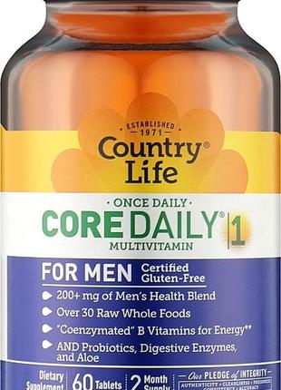 Витаминный комплекс country life core daily daily 1 for men 60 табл