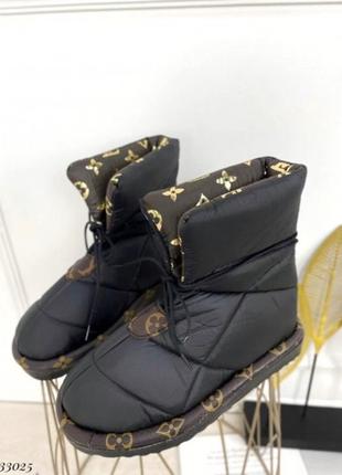 Модні черевики дутики lv зимові4 фото