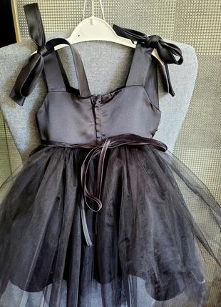 Платье черный лебедь для девочки праздничное красивое пышное детское на 9м 12м 1 год рочек 80 86 в день рождения черная жемчужина нарядное принцессы8 фото