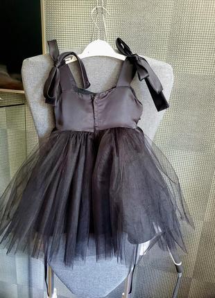 Сукня чорний лебідь для дівчинки святкова гарна пишна дитяча на 9м 12м 1 рік рочок 80 86 на день народження чорна перлина ошатне принцеси6 фото