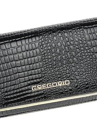 Жіночий шкіряний гаманець gregorio sll-106 чорний -