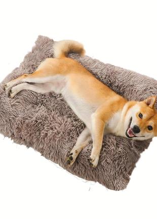 Велика лежанка для великих собак м'який теплий лежак ліжко ліжко для домашніх животних 110*75 см ll1 фото