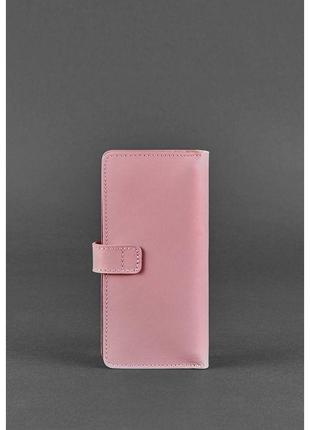 Кожаное женское портмоне 7.0 розовое4 фото