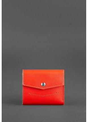 Женский кожаный кошелек 2.1 ярко-красный