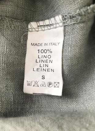 100% льон! цікаве плаття сорочка/плаття халат, італія, розмір s (реально s-l)8 фото