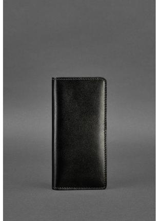Кожаное портмоне-купюрник 11.0 черное краст