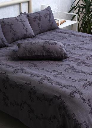 Красивое покрывало на кровать из 100% хлопка 160х240 см.с наволочками 40х60 см  турция gloria violet7 фото