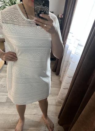 Сукня біла мереживна нарядна прошва4 фото