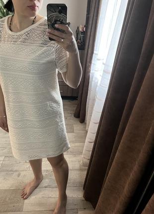 Сукня біла мереживна нарядна прошва2 фото