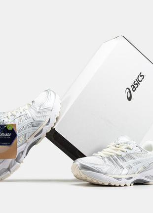 Женские кроссовки asics gel-kayano 14 white silver / smb5 фото