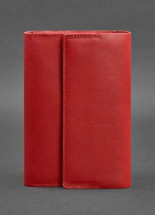 Кожаный красный блокнот (софт-бук) 5.1 для женщин6 фото