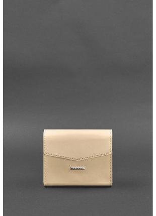 Набор женских кожаных сумок mini поясная/кроссбоди светло-бежевый3 фото