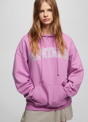 Оверсайз худи, толстовка, свитшот pull bear ( zara), коллекция 2023, размер s, m