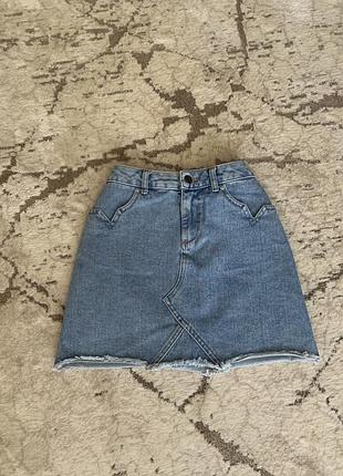 Джинсовая юбка трапеция denim co