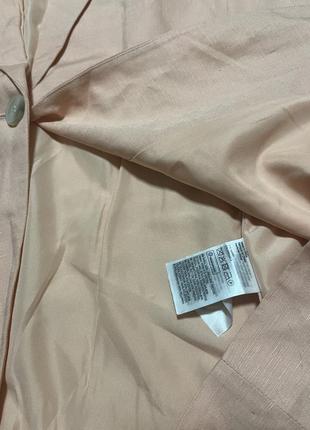 Лляна жилетка жакет подовжена h&m з льону оверсайз sleeveless jacket4 фото