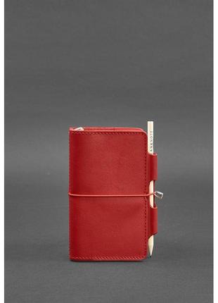 Женский кожаный блокнот (софт-бук) 3.0 красный2 фото