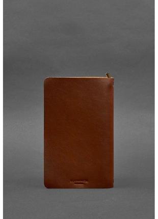 Кожаный блокнот (софт-бук) 8.0 на резинке светло-коричневый3 фото