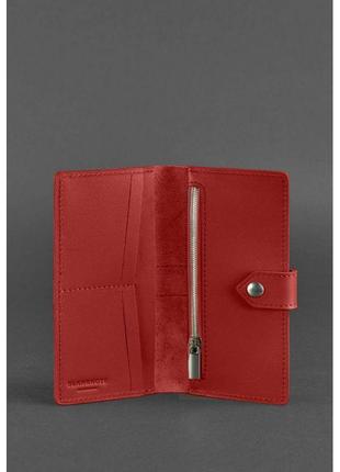 Кожаное женское портмоне 3.1 красное краст2 фото