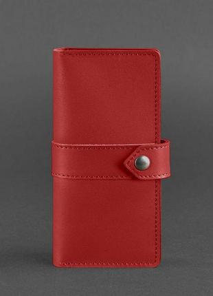 Кожаное женское портмоне 3.1 красное краст4 фото