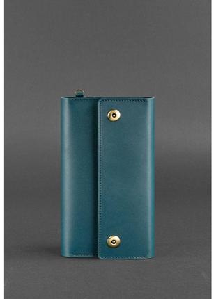 Кожаный клатч-органайзер (тревел-кейс) 5.0 зеленый