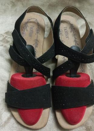Босоножки сандали фирменные кожа жен. 42р. hotter англии8 фото