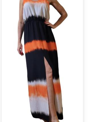Платье пляжное,сарафан,макси ,с разрезом1 фото