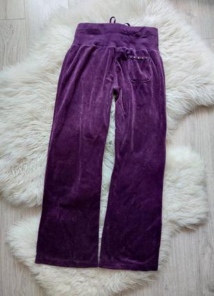 💛💜💚 качественные фиолетовые велюровые брюки2 фото