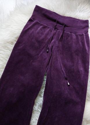 💛💜💚 качественные фиолетовые велюровые брюки5 фото