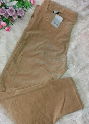 Батал!новые эластичные штаны,микровельвет,цвет-кемел,58-62разм,canda(с&a)