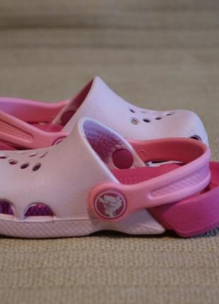 Фірмові босоніжки-сабо рожевого кольору crocs з 5 (22 р.).6 фото