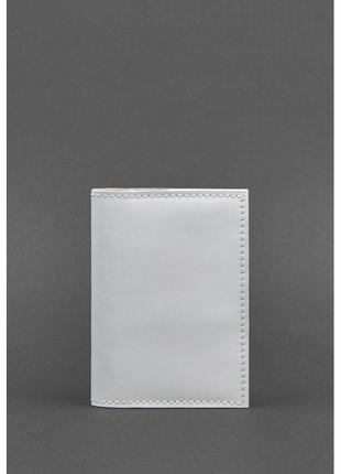 Шкіряна обкладинка для паспорта та військового квитка 1.2 біла
