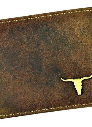 Чоловічий шкіряний гаманець wild rm-05-baw buffalo коричневий -
