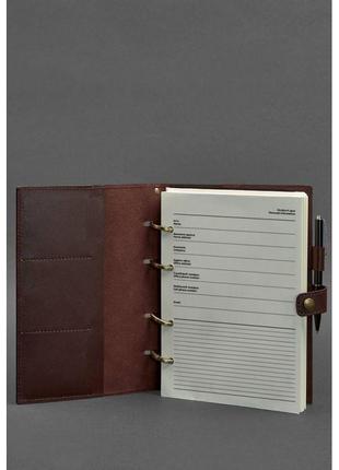 Кожаный блокнот с датированным блоком (софт-бук) 9.1 бордовый2 фото