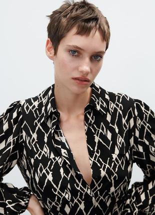 Платье рубашка в принт от zara 3