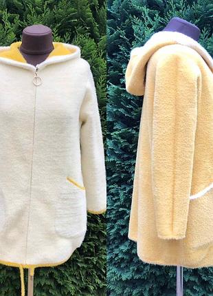 Двухсторонняя альпака пальто турция