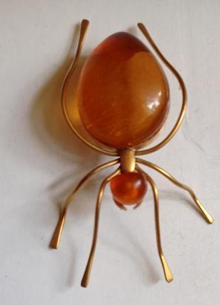 Янтарь брошь  60гг ссср