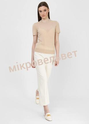 Max mara weekend микровельветовые укороченные велюровые брюки