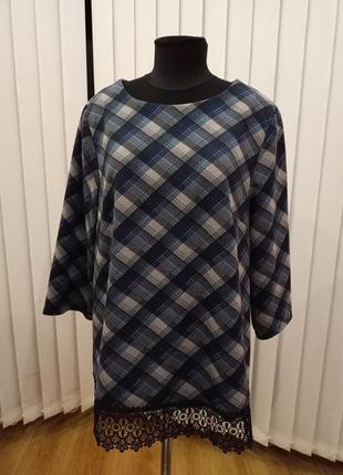 Стильная туника женская в клетку