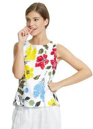 Блуза шелк+вискоза в цветочный принт от boden1 фото