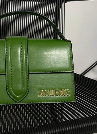 Jacquemus сумка зелена екошкіра  одне велике відділення підкладка текстильна є карманчик ремінець з еко шкіри, довжина регулюється до 110 см5 фото