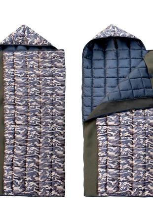 Летний водонепроницаемый спальник одеяло для зсу 220 80см военный спальный мешок с москитной сеткой1 фото